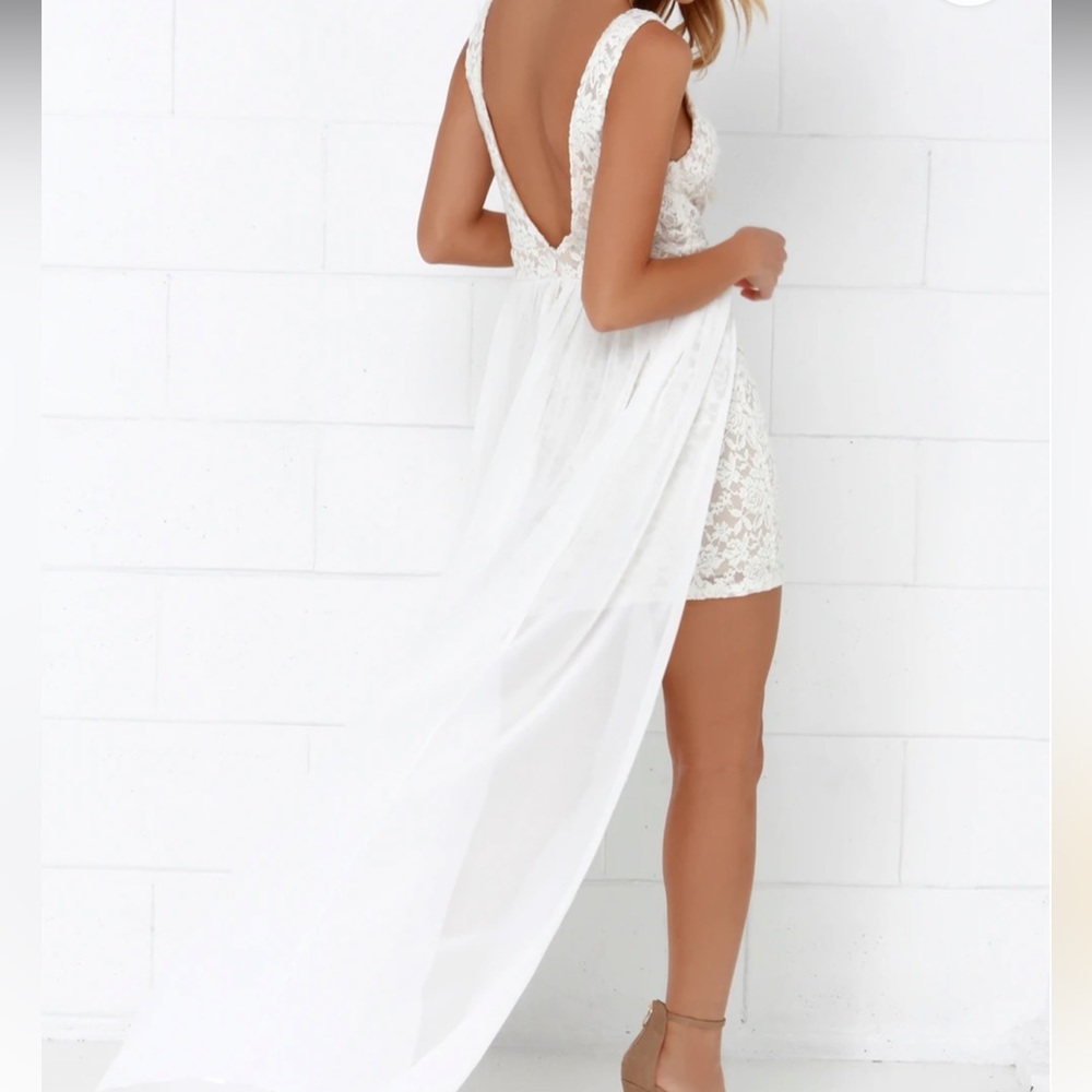 LULU’S Make Way for Wonderful Off White Lace Maxi Dress - Picture 2 of 16